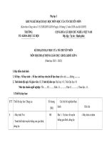 K H GIÁO DỤC Môn GDCD 6( Phụ lục I, II Và III