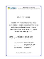 Đồ án tốt nghiệp  nghiên cứu đề xuất các giải pháp, mô hình giảm thiểu ô nhiễm cho các làng nghề trồng hoa, cây kiểng tại TpHCM  điển hình làng nghề hoa, cây kiểng xuân – an – lộc quận 12 (download tai tailieutuoi  