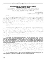 Giải pháp tham gia vào chuỗi giá trị toàn cầu cho nông sản Việt Nam