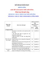 GIÁO ÁN SINH HỌC 6 CHÂN TRỜI SÁNG TẠO (THEO CHỦ ĐỀ)