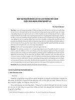 Đào tạo nguồn nhân lực du lịch trong bối cảnh cuộc Cách mạng công nghiệp 4.0