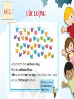 TOÁN LỚP 2  BÀI 2 ƯỚC LƯỢNG SÁCH CHÂN TRỜI SÁNG TẠO