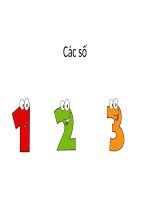 Toán học 1 Bài giảng sách cánh diều các số 1, 2, 3