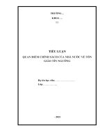 TIỂU LUẬN   quan điểm chính sách của nhà nước về tôn giáo tín ngưỡng