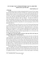 Cố vấn học tập và thành tích học tập của sinh viên trong đào tạo tín chỉ