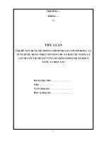 TIỂU LUẬN CHUYÊN NGÀNH  xây DỰNG hệ THỐNG CHÍNH TRỊ gắn với mở RỘNG  và TỪNG bước HOÀN THIỆN nền dân CHỦ xã hội CHỦ NGHĨA là vấn đề cốt lõi để GIỮ VỮNG ổn ĐỊNH CHÍNH TRỊ xã hội ở nước TA HIỆN NAY