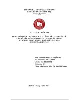 QUAN ĐIỂM CỦA TRIẾT HỌC MÁC – LÊNIN VỀ CON NGƯỜI VÀ VẤN đề XÂY DỰNG NGUỒN LỰC CON NGƯỜI TRONG SỰ NGHIỆP CÔNG NGHIỆP HOÁ, HIỆN đại HOÁ ở NƯỚC TA HIỆN NAY 