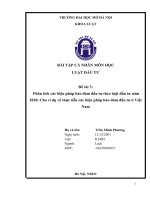 bài tập tiểu luận môn luật đầu tư