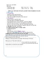 KỂ lại một TRẢI NGHIỆM của EM 