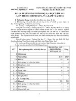 ĐẠI HỌC HUẾ TRƯỜNG ĐẠI HỌC Y - DƯỢC  ĐỀ ÁN TUYỂN SINH TRÌNH ĐỘ ĐẠI HỌC NĂM 2021 (LIÊN THƠNG CHÍNH QUY, VỪA LÀM VỪA HỌC)