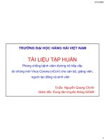 TRƯỜNG ĐẠI HỌC HÀNG HẢI VIỆT NAM TÀI LIỆU TẬP HUẤN Phịng chống bệnh viêm đường hơ hấp cấp chủng Virus Corona (nCoV)