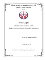 TIỂU LUẬN KINH TẾ CHÍNH TRỊ MÁC  LÊNIN CẠNH TRANH TRONG NỀN KINH TẾ THỊ TRƯỜNG