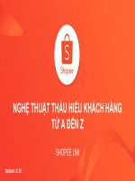 NGHỆ THUẬT THẤU HIỂU KHÁCH HÀNG TỪ A ĐẾN Z SHOPEE UNI