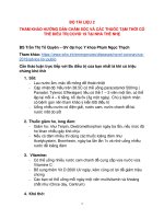 BỘ TÀI LIỆU 2 THAM KHẢO HƯỚNG DẪN CHĂM SÓC VÀ CÁC THUỐC TẠM THỜI CÓ THỂ ĐIỀU TRỊ COVID 19 TẠI NHÀ THỂ NHẸ