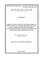 Nghiên cứu hoạt tính gây độc một số dòng tế bào ung thư của các hợp chất phân lập từ ba loài san hô mềm sinularia nanolobata, sinularia leptoclados, sinularia conferta thu thập ở vùng biển trung bộ việt nam TT 