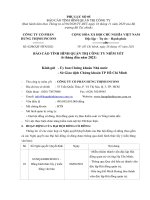 CÔNG TY CỔ PHẦN HƯNG THỊNH INCONS. BÁO CÁO TÌNH HÌNH QUẢN TRỊ CÔNG TY NIÊM YẾT (6 tháng đầu năm 2021)