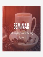 Quản lý chuỗi cung ứng cà phê trung nguyên