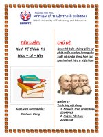 TIỂU LUẬN Kinh Tế Chính Trị Mác – Lê – Nin Quan hệ biện chứng giữa sự phản triển của lực lượng sản xuất và sự đa dạng hoá các loại hình sở hữu ở Việt Nam.