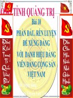 Đáng viên mới   phấn đấu, rèn luyện để xứng đáng đảng viên đảng cộng sản việt nam