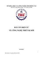 TRUNG TÂM KHOA HỌC VÀ CÔNG NGHỆ BẢN TIN ĐIỆN TỬ VỀ CÔNG NGHỆ THIẾT BỊ MỚI Số 05/2021