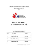 Đề tài viết chương trình điều khiển 2 led đơn nối vào chân bất kỳ của STM32, đồng thời hoạt động lặp lại như sau nhóm 3 LED 1 sáng 3s và tắt 9s; LED 2 sáng 7s và tắ 