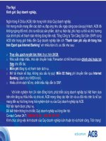 HƯỚNG DẪN THANH TOÁNPHÍ DV XẾP DỠ HÀNG TÂN CẢNG TRÊN ACB ONLINE