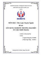 XÂY DỰNG WEBSITE THƯƠNG MẠI ĐIỆN TỬ CHO THỜI TRANG 