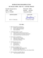 Đề thi giữa kì cánh quạt máy bay HUST