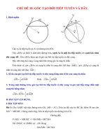 CHỦ đề 10  góc tạo bởi TIẾP TUYẾN và dây 1 