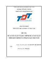 Xử lý kỷ luật và quy trình xử lý kỷ luật lao động theo quy định của pháp luật Việt Nam