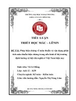 Phép biện chứng về mâu thuẫn và vận dụng phân tích mâu thuẫn biện chứng trong nền kinh tế thị trường định hướng xã hội chủ nghĩa ở Việt Nam hiện nay