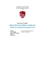 Phân tích tài chính doanh nghiệp và định giá doanh nghiệp