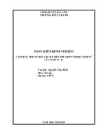 Vận dụng một số bài tập sức bền phù hợp với học sinh nữ lứa tuổi 14-15