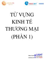 TỪ VỰNG KINH tế THƯƠNG mại PHẦN 1 