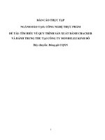 Báo cáo thực tập quy trình sản xuất bánh cracker kinh đô