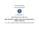 BUỔI THẢO LUẬN THỨ 6 Dân sự 2 HĐ