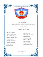 BÀI TẬP NHÓM MÔN KIỂM SÁT VIỆC GIẢI QUYẾT CÁC VỤ án 