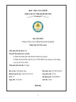 Phân tích khái quát tình hình tài chính của công ty  phân tích tình hình sinh lời của VCSH (ROE) của công ty do tác động của các hệ số tài chính 