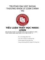 NHÀ NƯỚC VÀ VẤN ĐỀ NÂNG CAO VAI TRÒ CỦA NHÀ NƯỚC TRONG ĐIỀU KIỆN HIỆN NAY Ở NHÀ NƯỚC TA