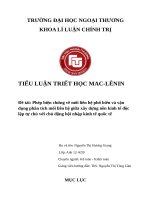 Quan điểm của triết học Mác – Lênin về con người và vấn đề xây dựng nguồn lực con người trong sự nghiệp công nghiệp hóa, hiện đại hóa ở nước ta hiện nay