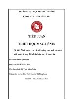 Nhà nước và vấn đề nâng cao vai trò của nhà nước trong điều kiện hiện nay ở nước ta