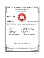 Biện chứng giữa cái chung và cái riêng và vận dụng vào việc xây dựng nền kinh tế thị trường ở nước ta