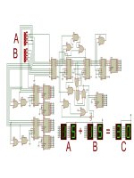 bài tập lớn điện tử số, KT xung số , mạch cộng 2 số nhị phân 4 bit hiển thị kết quả led 7thanh: mạch mô phongr trên proteuss và mạch in