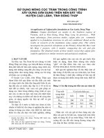 Sử dụng móng cọc tràm trong công trình xây dựng dân dụng trên nền đất yếu huyện Cao Lãnh, tỉnh Đồng Tháp