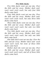 Bai hat Five little ducks