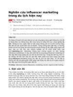 Nghiên cứu influencer marketing trong du lịch hiện nay