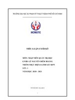 Tiểu luận Nhập môn Quản trị học