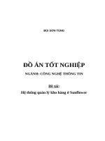luận văn hệ thống quản lí kho hàng Sunflower