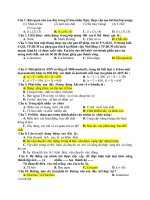 30 cau trac nghiem sinh co dap an hoc ki I