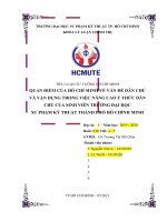 TIỂU LUẬN TƯ TƯỞNG HỒ CHÍ MINH QUAN ĐIỂM CỦA HỒ CHÍ MINH VỀ VẤN đề DÂN CHỦ VÀ VẬN DỤNG TRONG VIỆC NÂNG CAO ý THỨC DÂN CHỦ CỦA SINH VIÊN TRƯỜNG đại HỌC SƯ PHA 